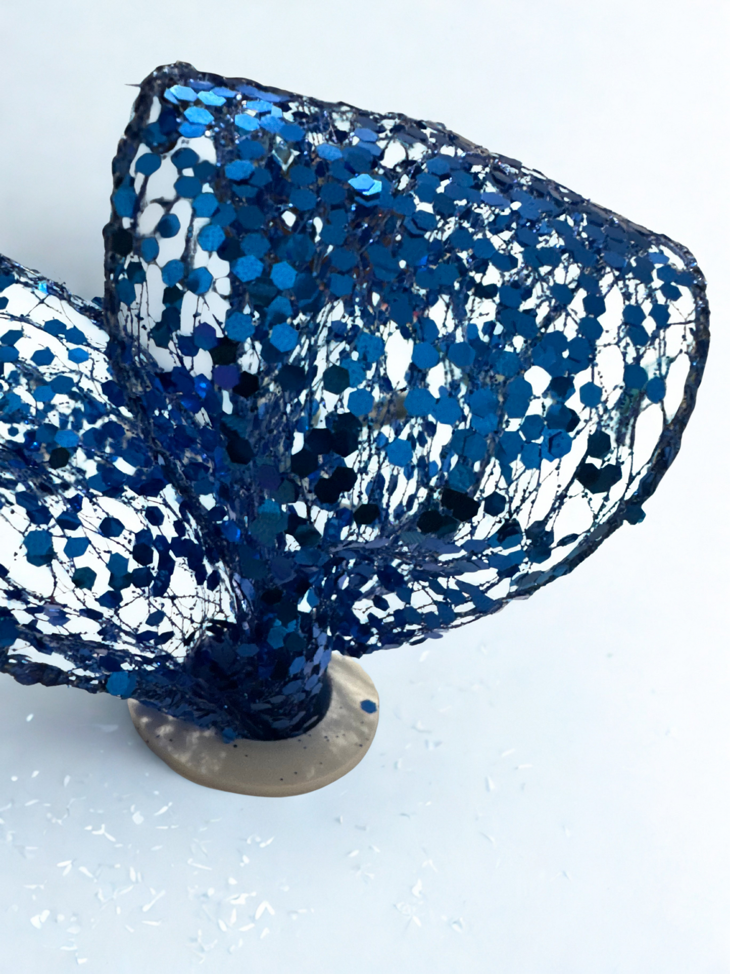 2.5" Transparent Blue Sequin Ribbon – 2.5" x 10 Yards
