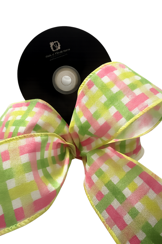 2.5" Pink, Yellow and Green Plaid