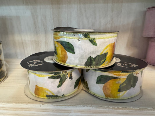 1.5" Lemon Wire Ribbon