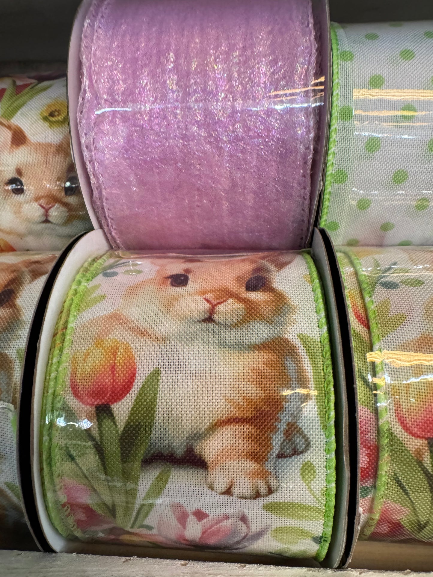 2.5in Spring Flowers and Bunny