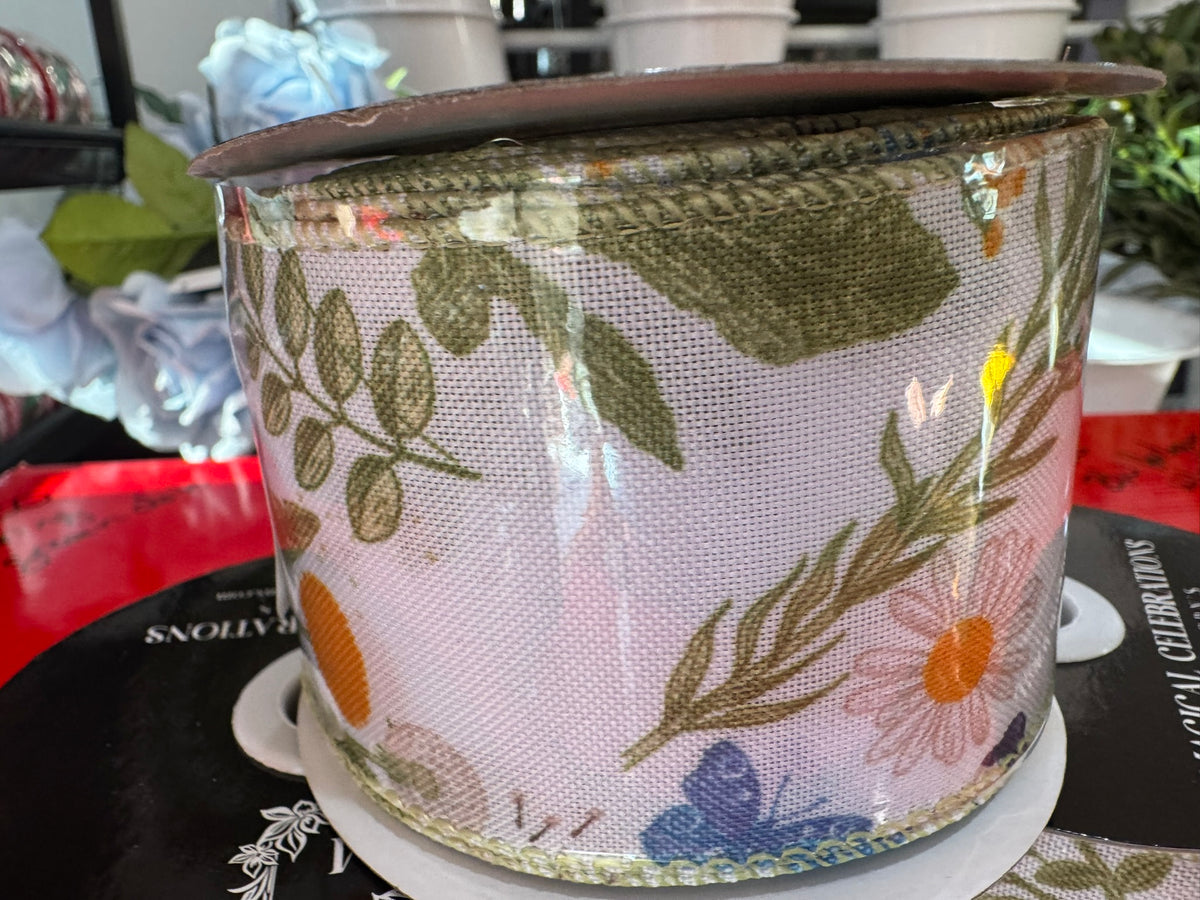 2.5in Spring Flowers w/butterflies