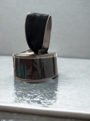 2.5" Black Velvet Duo Wired Ribbon with Silver Satin Back 10-yard roll