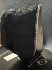 2.5" Black Velvet Duo Wired Ribbon with Silver Satin Back 10-yard roll