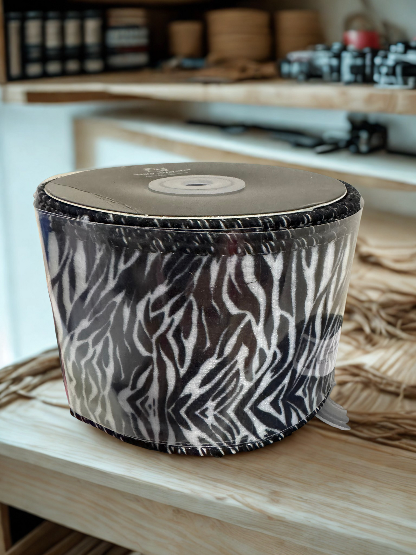 2.5 in Zebra Print Ribbon