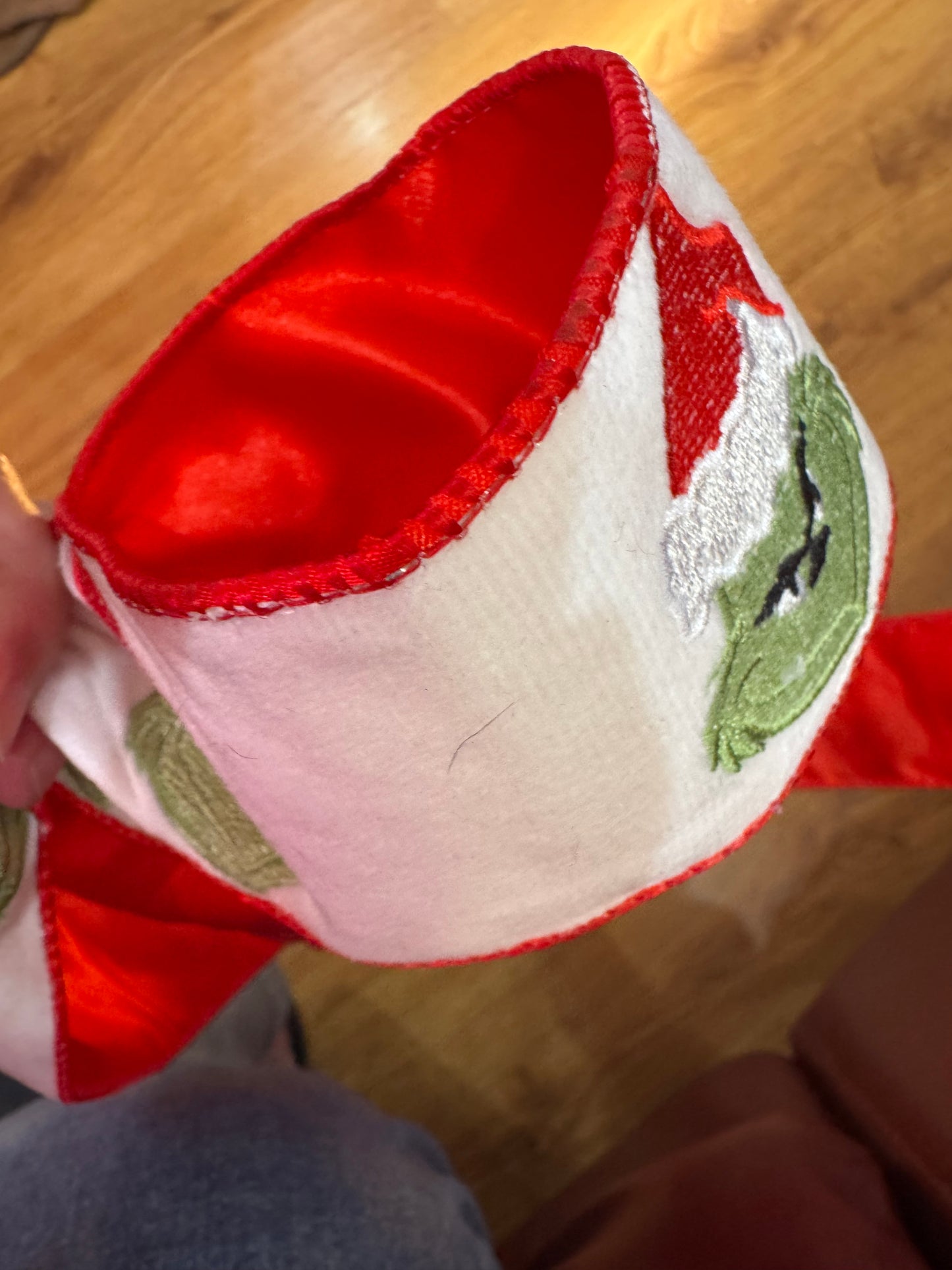 2.5" Embroidered Face Wire Edge Ribbon