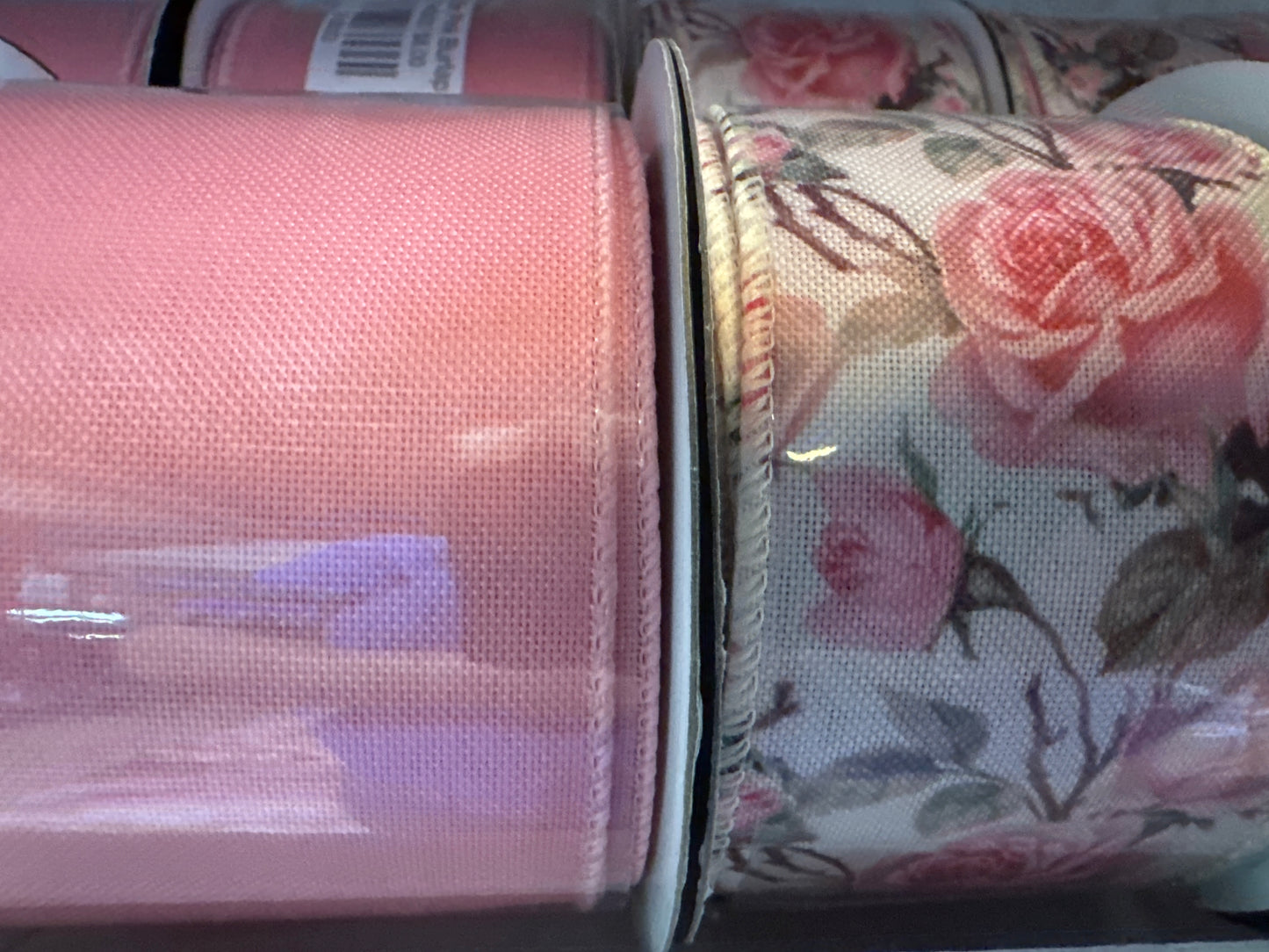 2.5in Pink Burlap