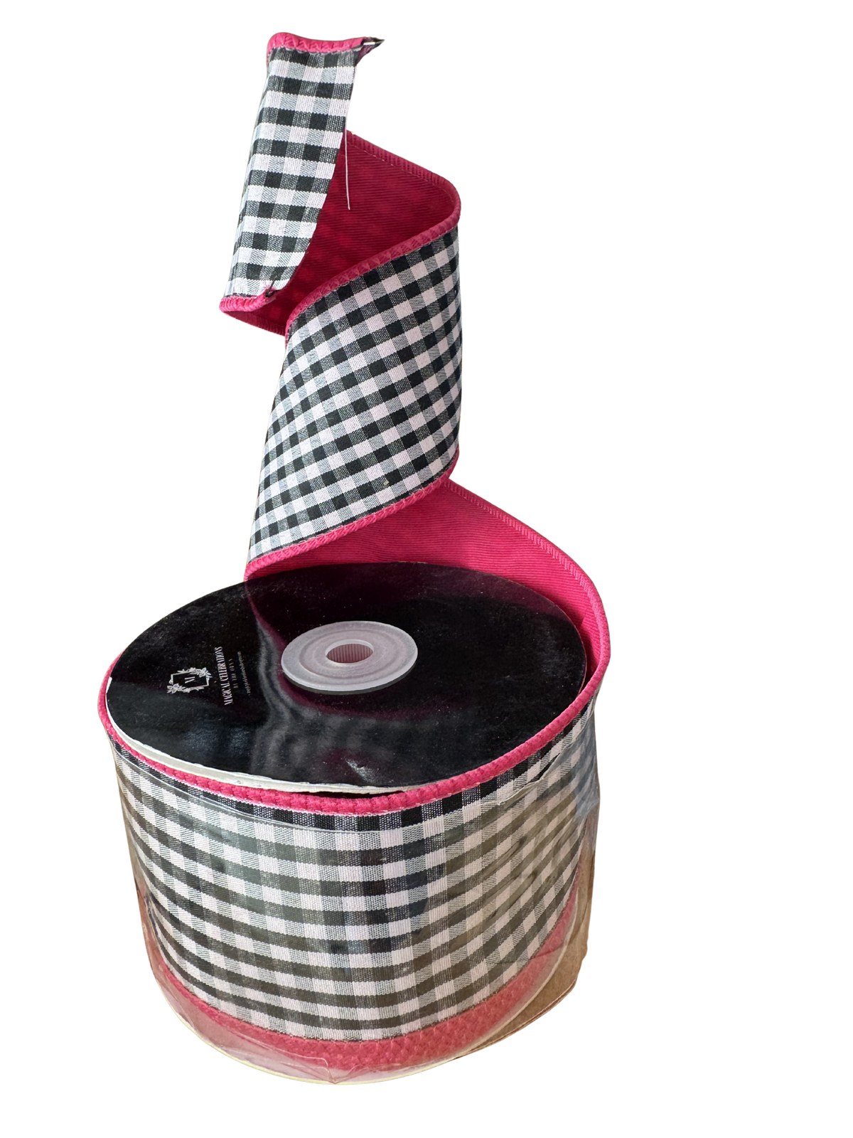 2.5" Dual Side Gingham Wire Edge Ribbon