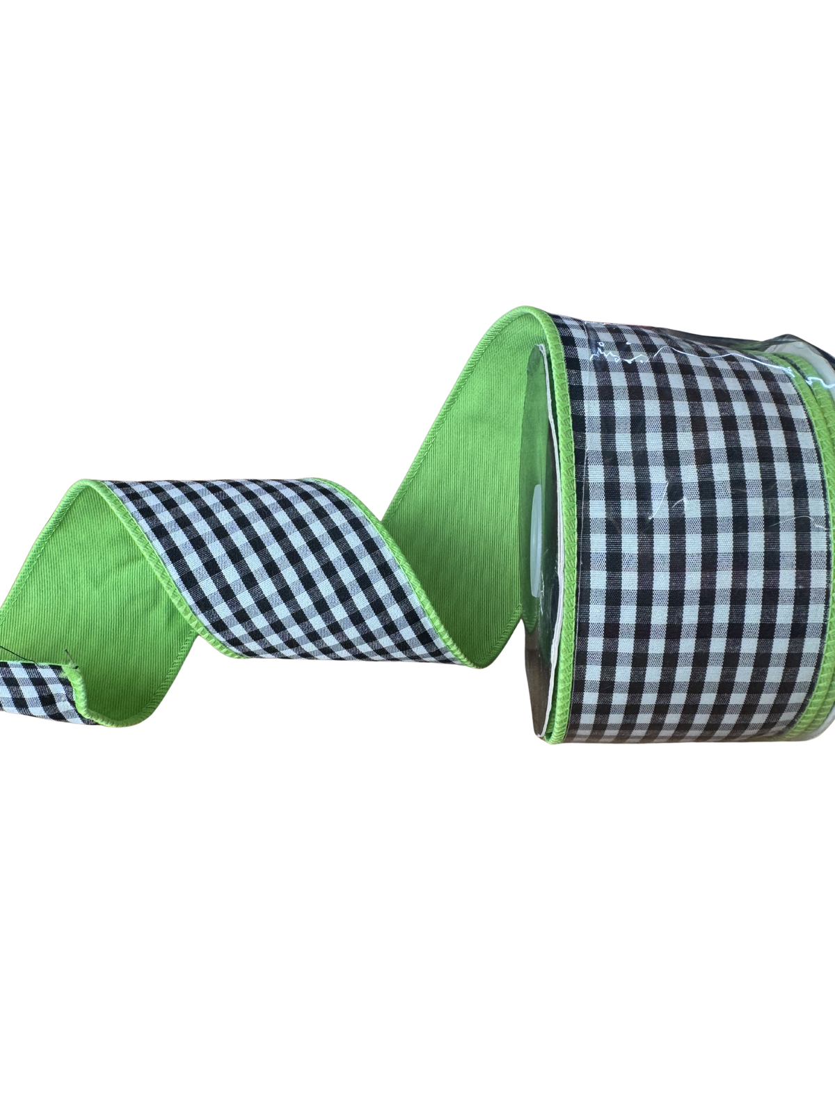 2.5" Dual Side Gingham Wire Edge Ribbon