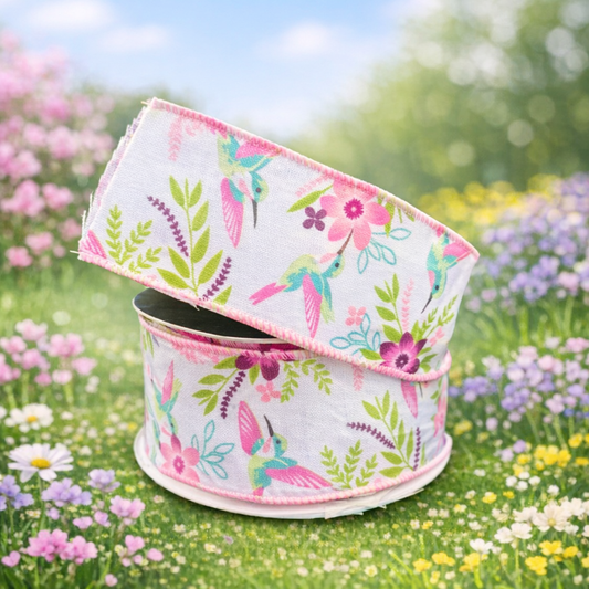 2.5" Hummingbird and Flowers