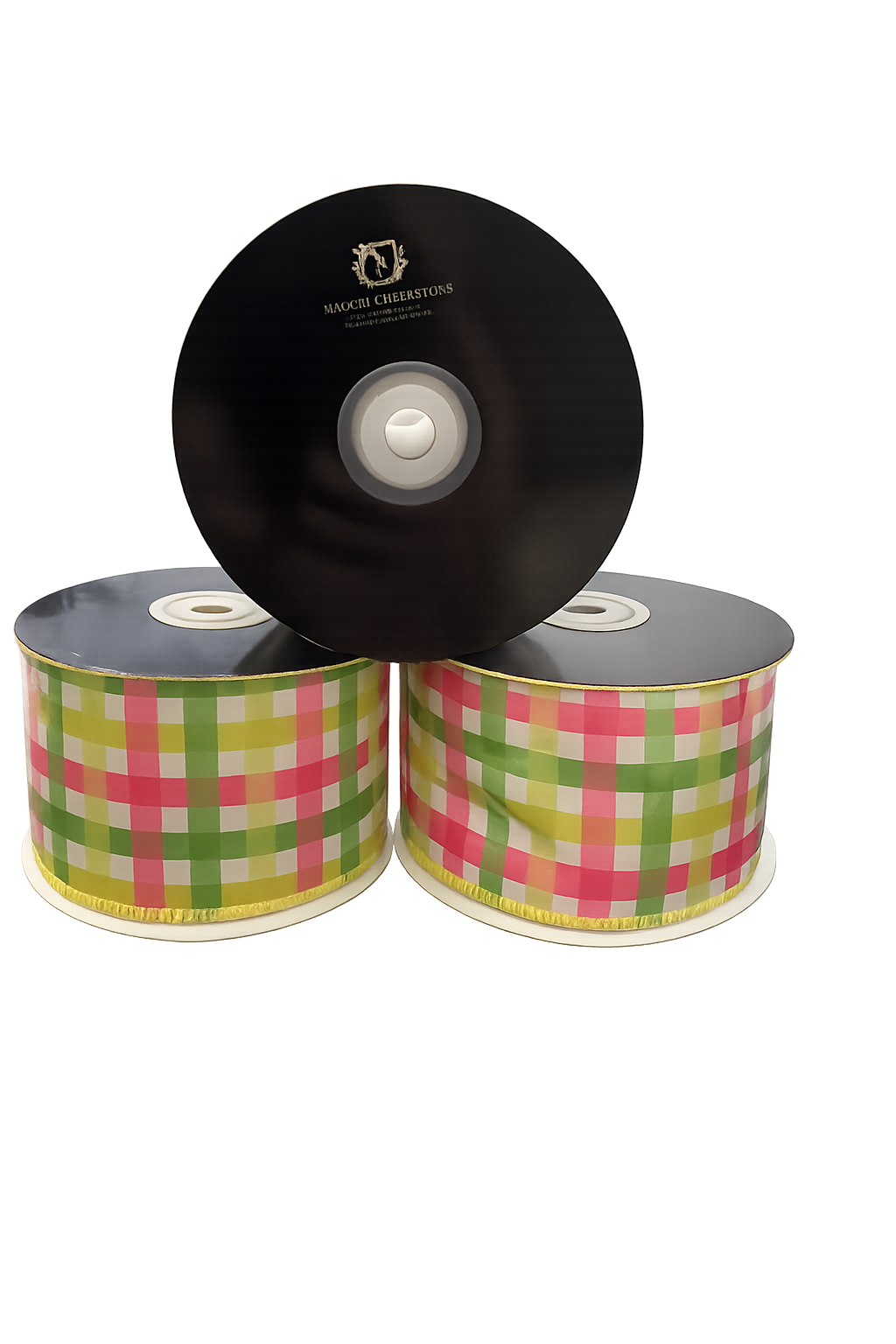 2.5" Pink, Yellow and Green Plaid