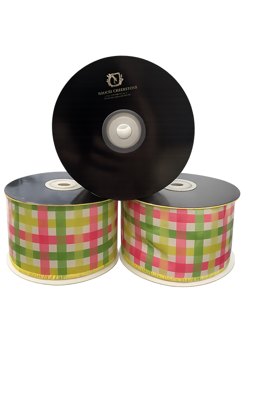 2.5" Pink, Yellow and Green Plaid