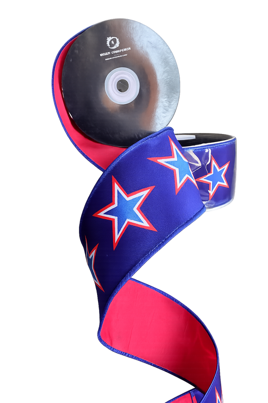 2.5"Blue Dual‑Patriotic Blue Stars