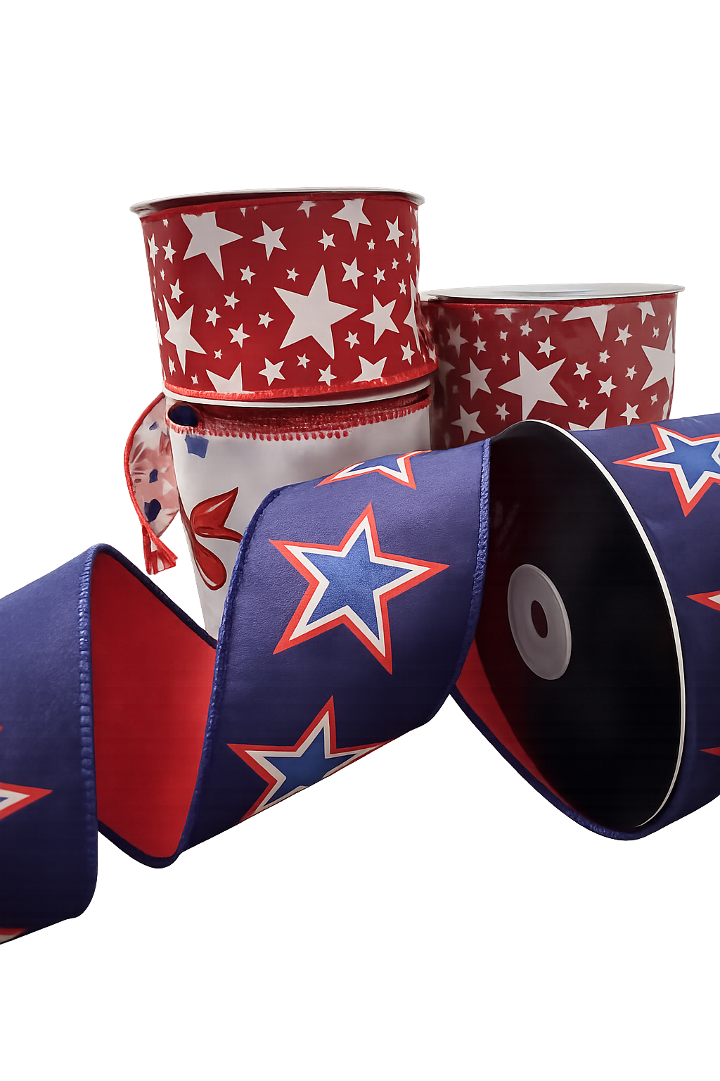 2.5"Blue Dual‑Patriotic Blue Stars