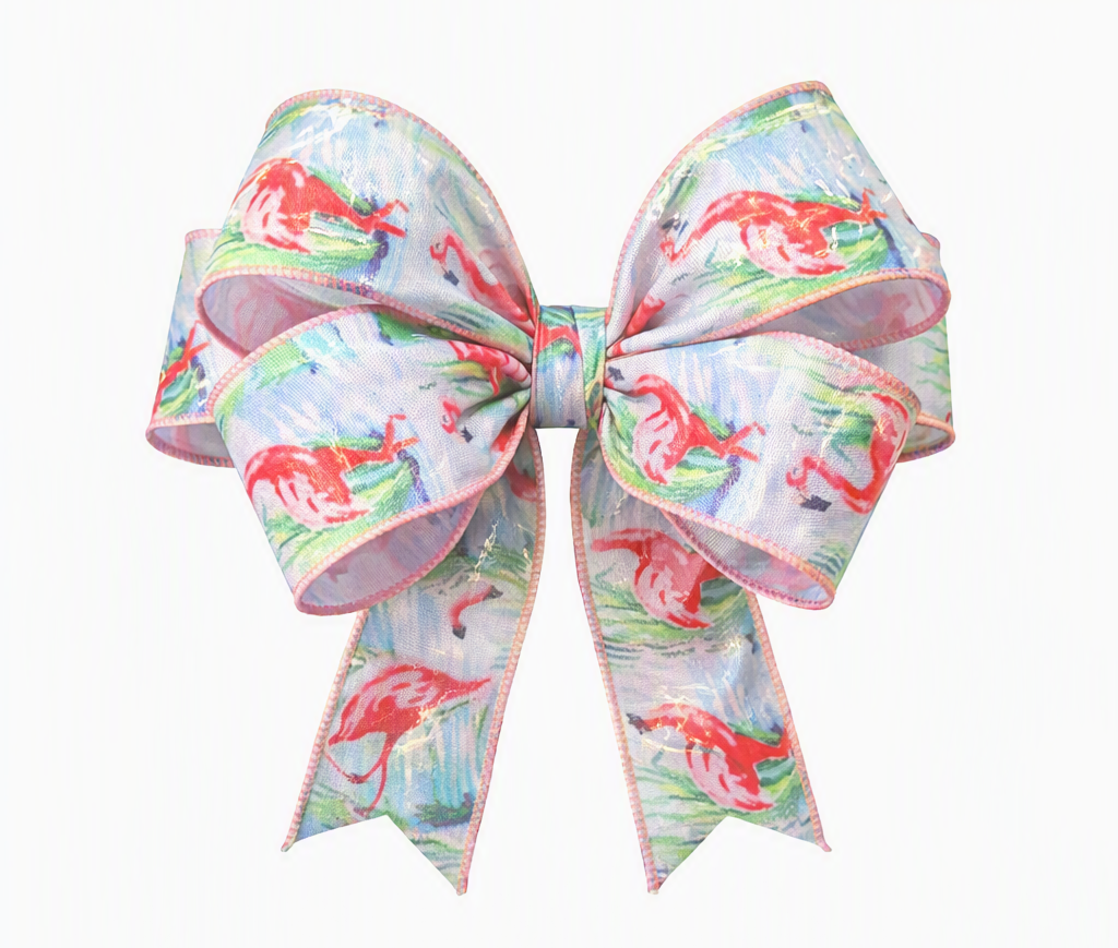 2.5" Dual Side Flamingo Ribbon