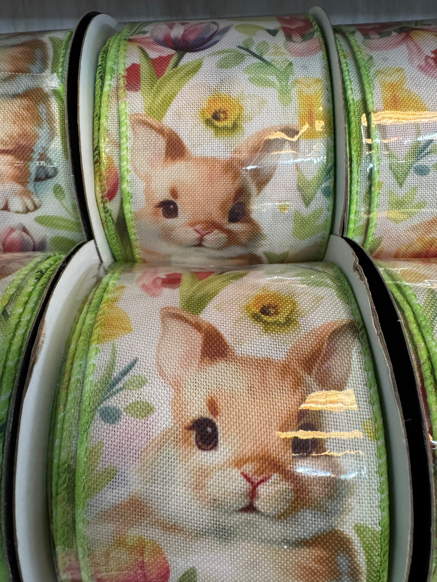 2.5in Spring Flowers and Bunny