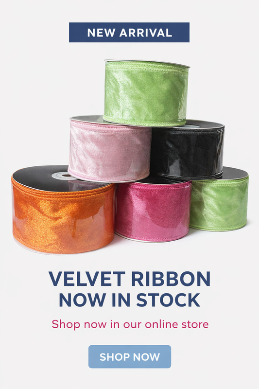 2.5" Velvet Ribbon with backing