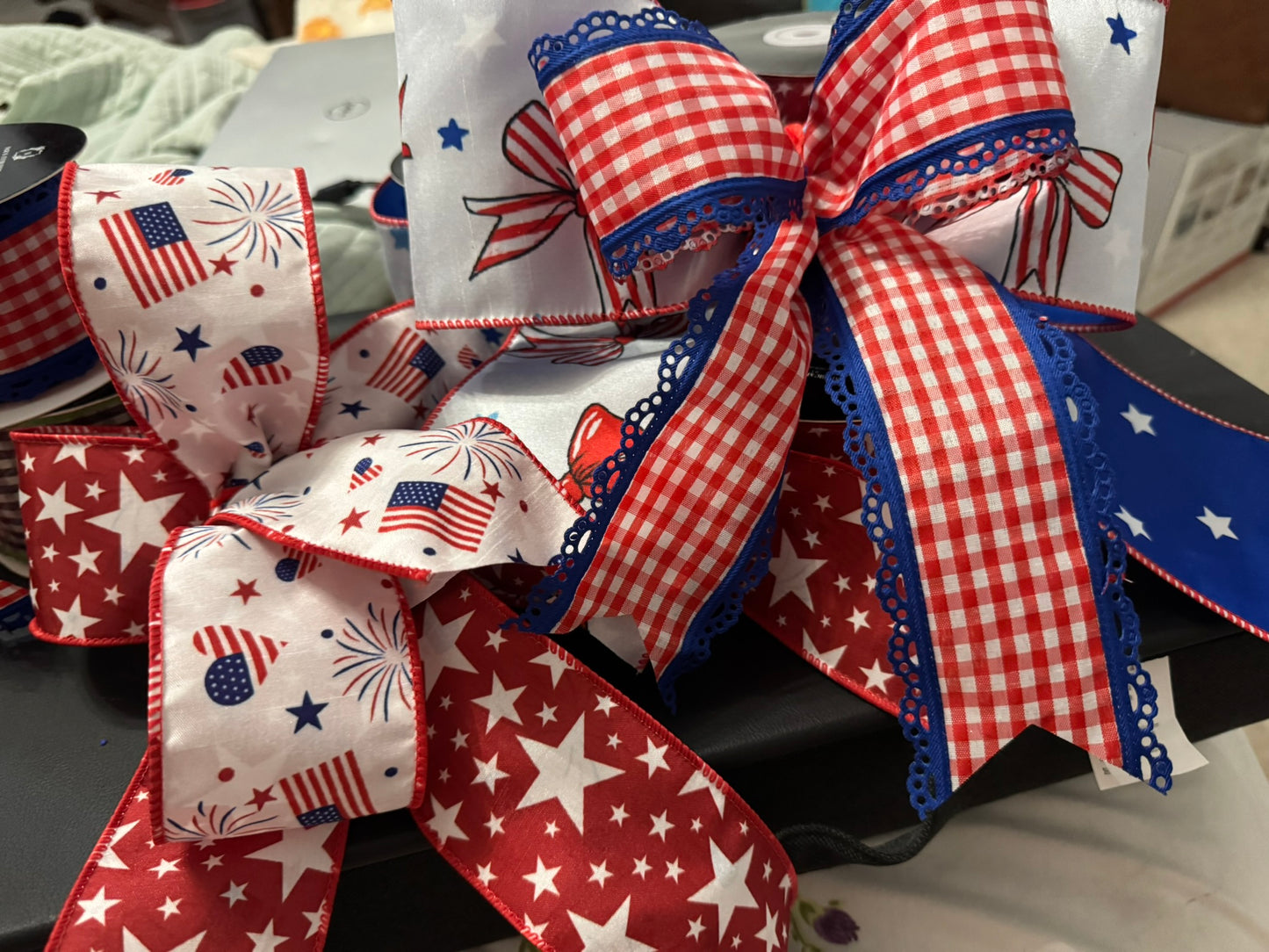 2.5" Dual Sided Red Patriotic Ribbon