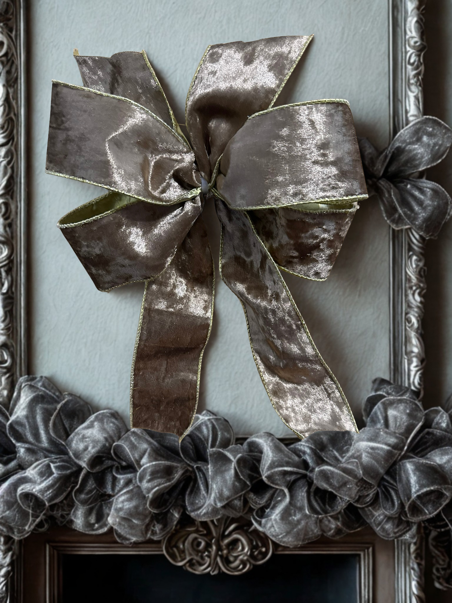 2.5-inch Desert Brown Velvet Wire Edge Ribbon