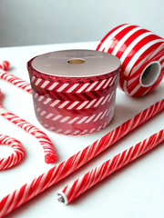 2.5-inch Candy Cane Wire Edge Ribbon 10-yard roll