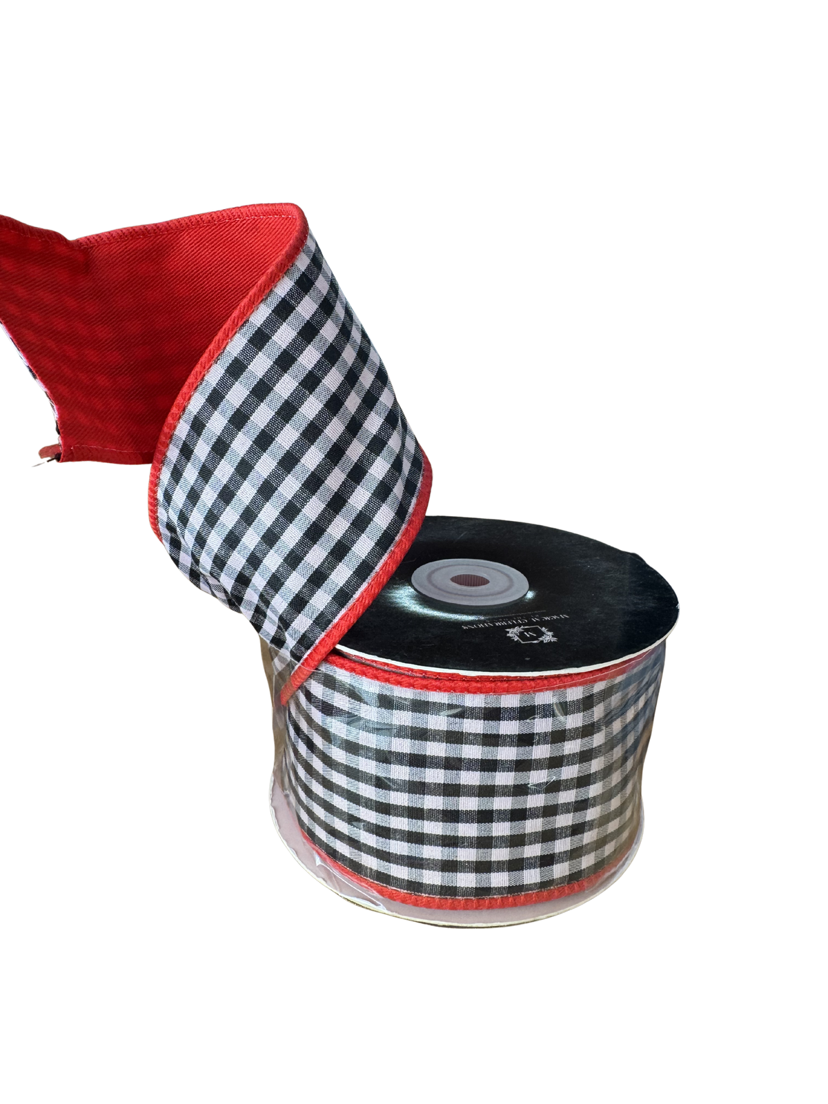 2.5" Dual Side Gingham Wire Edge Ribbon
