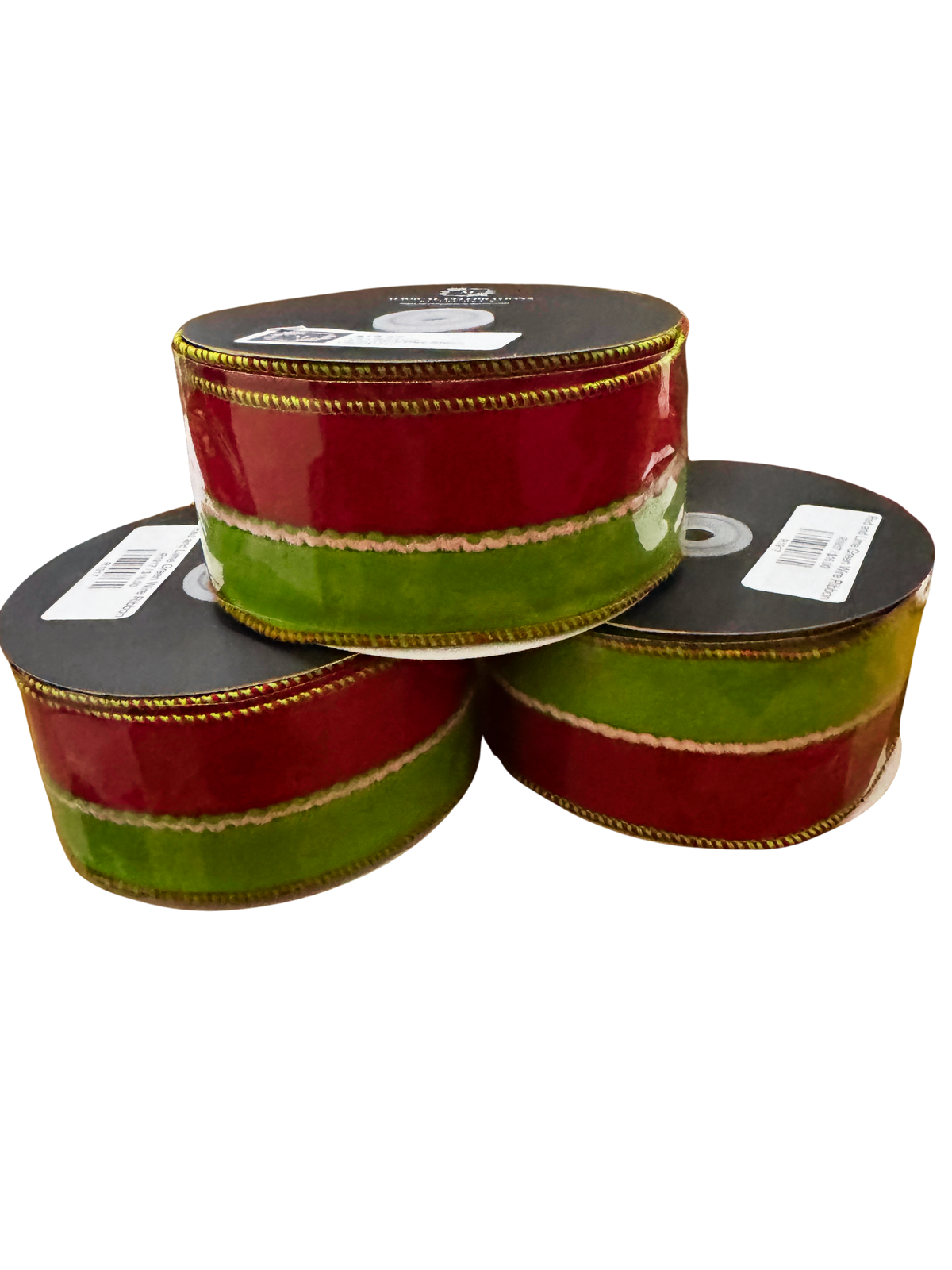 Red and Lime Green Wire Ribbon