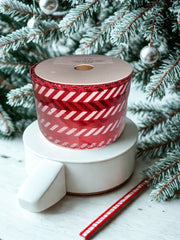 2.5-inch Candy Cane Wire Edge Ribbon 10-yard roll